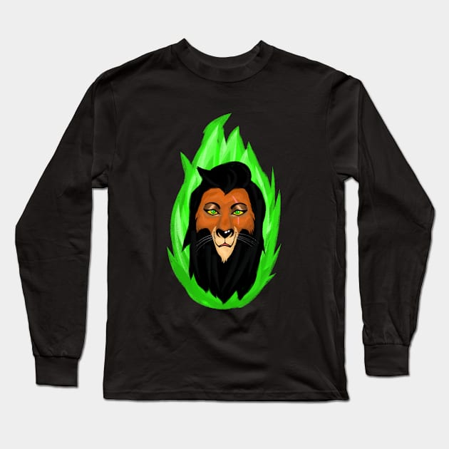 Lion king Scar Long Sleeve T-Shirt by Radnightface